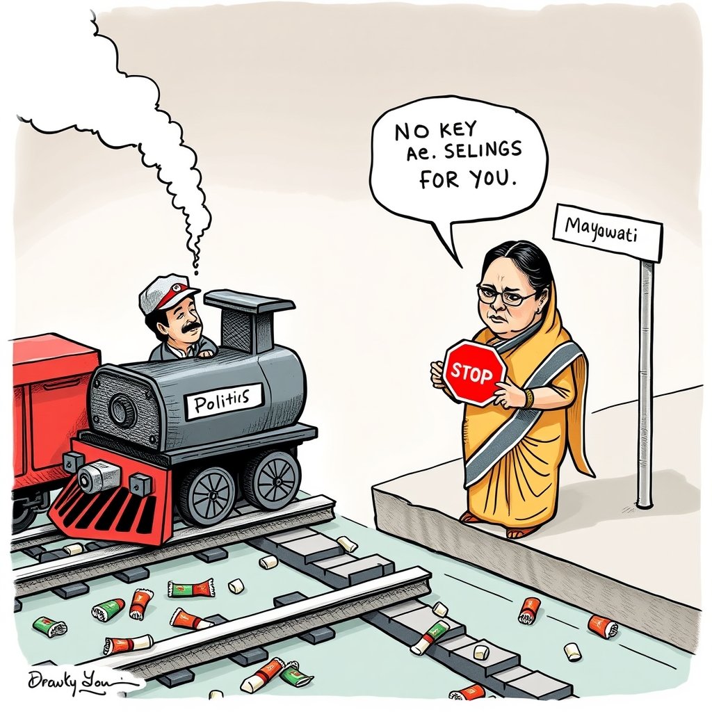 Today’s Political Cartoon: Akash Anand in need of more political maturity, won’t give him key party roles, says BSP chief Mayawati